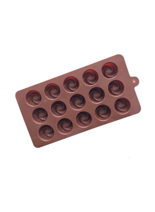 NIBEMINENT 15-Cavity Round Shaped Cake Mould Brown 21x10.5cm - Image 2