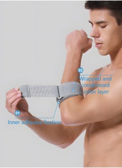 GROIC Tennis Elbow Braces for Tendonitis and Tennis Elbow,Golfers Elbow Forearm Brace Straps and Compression Pad,Wraps Tennis Elbow Support Band Relief,Counterforce Brace for Forearm Support  - Image 4
