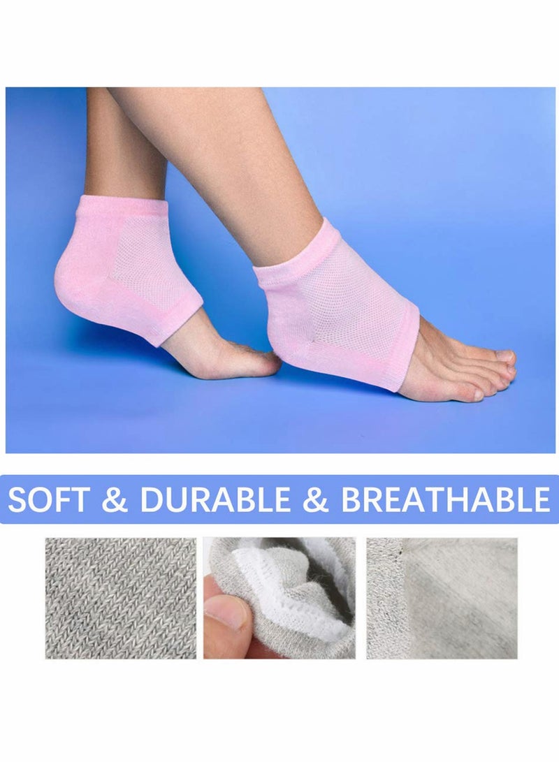 Excefore 3 Pairs Moisturizing Heel Socks, Gel Lined Toeless Spa Socks to Heal and Treat Dry Hard Cracked Heel - Image 3