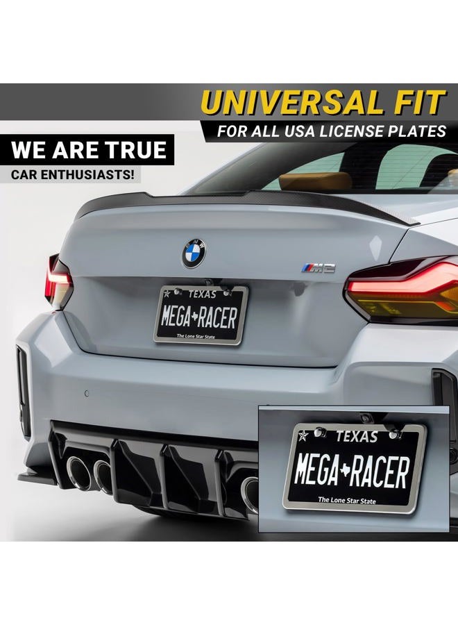 Mega Racer Chrome License Plate Frame | 1 Piece - Image 3