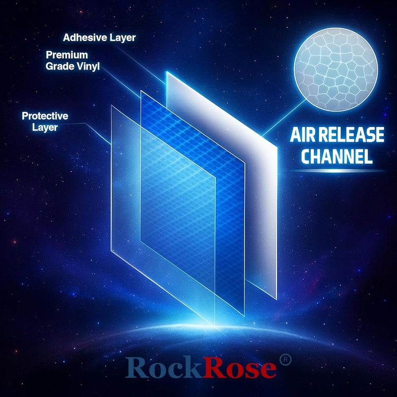 RockRose 7D Super Glossy Black Carbon Fiber Vinyl Wrap - Self Adhesive Car Vinyl Sticker (1FT x 5FT) - Image 4