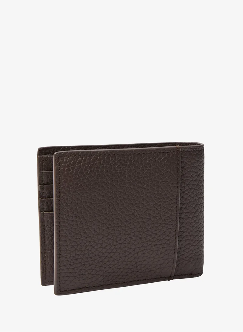 CALVIN KLEIN Embossed Logo Leather Billfold Coin Wallet