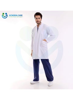 ACNORIA CARE Men's Short Medical Lab Coat For Doctors Nurses And Hospital Workers Comfortable And Elegant - From Acnoria Care - Size L  - Image 4