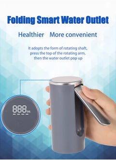 Y&D Water Bottle Pump Dispenser Universal Foldable 1-5 Gallon Electric Automatic Touch Drinking Machine with USB Cable (Grey)  - Image 5