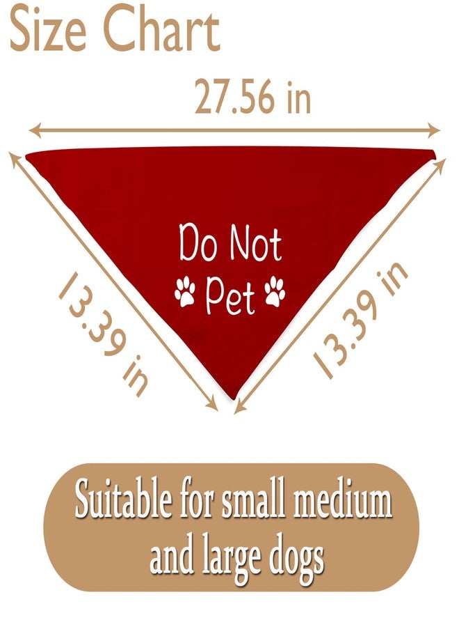 JXGZSO 1 Piece Do Not Pet Bandana Reactive Dog Bandana Training Puppy Anxious Dog (Do Not Pet D) - Image 3