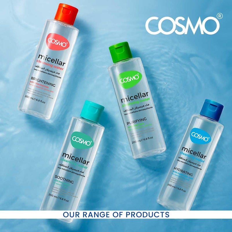 Cosmo Face Care Hydrating Micellar Water 200ml with Hyaluronic Acid - Image 3