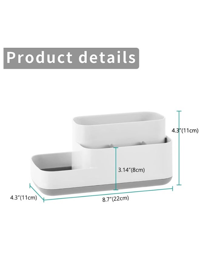 5 Slots Toothbrush and Toothpaste Holder for Bathroom Plastic Storage Organizer for Electric Toothbrush Facial Cleanser Comb Razor - Image 2