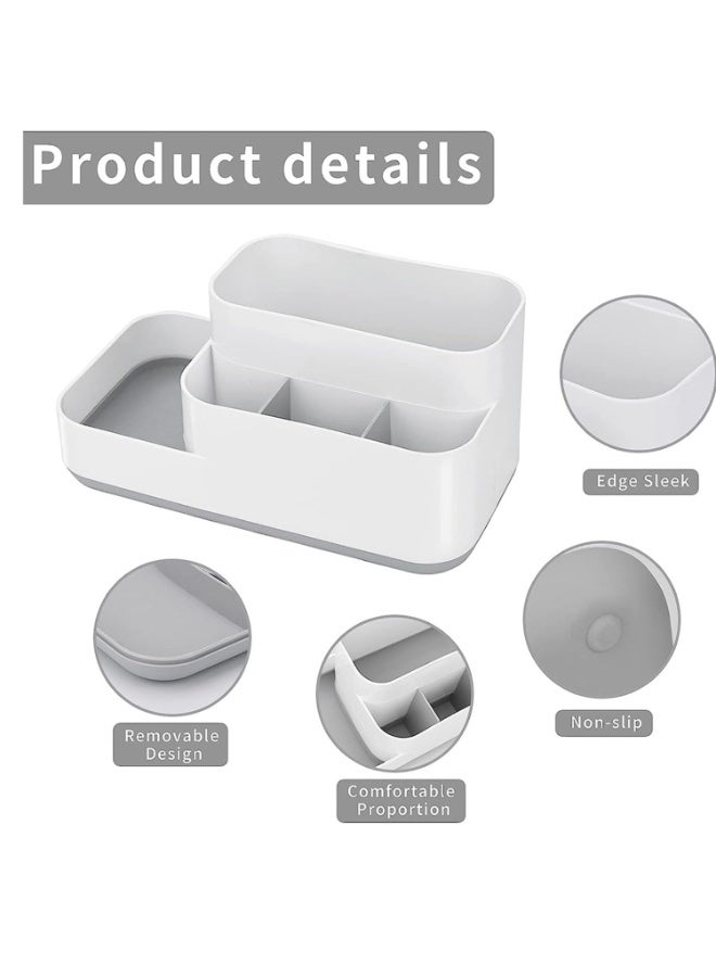 5 Slots Toothbrush and Toothpaste Holder for Bathroom Plastic Storage Organizer for Electric Toothbrush Facial Cleanser Comb Razor - Image 4