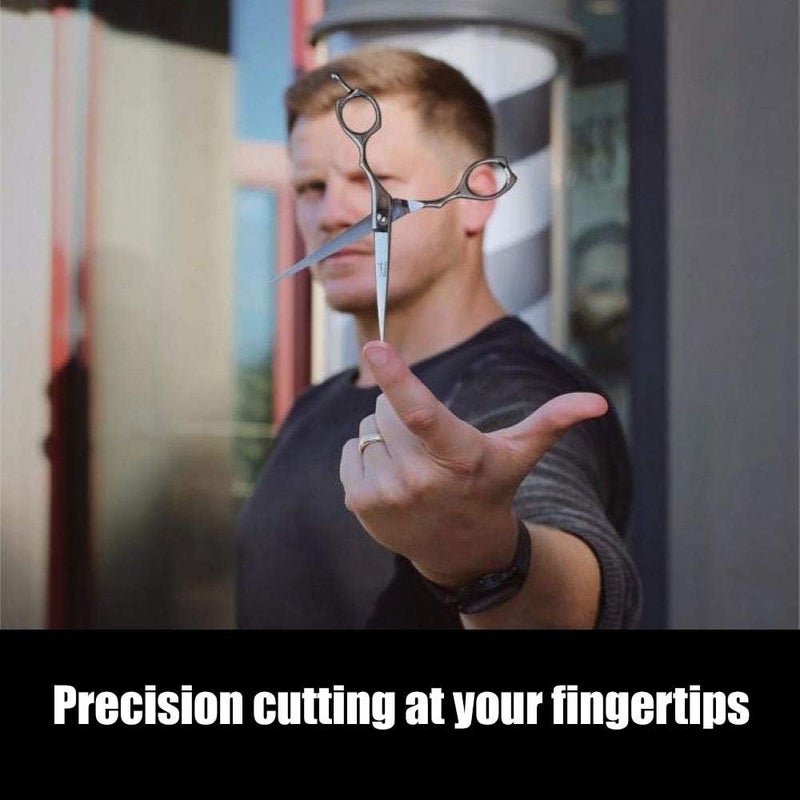 Jaguar Shears White Line Silver Ice 6" Professional Ergonomic Hair Cutting Scissors - Image 5