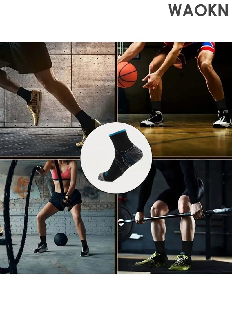 WAOKN 6 pairs of socks, short socks, stylish and casual design, versatile, comfortable and breathable, not stuffy, not easy to smell, quick drying and sweat absorption, suitable for commuting to work, exercise, gym and other occasions. - Image 5