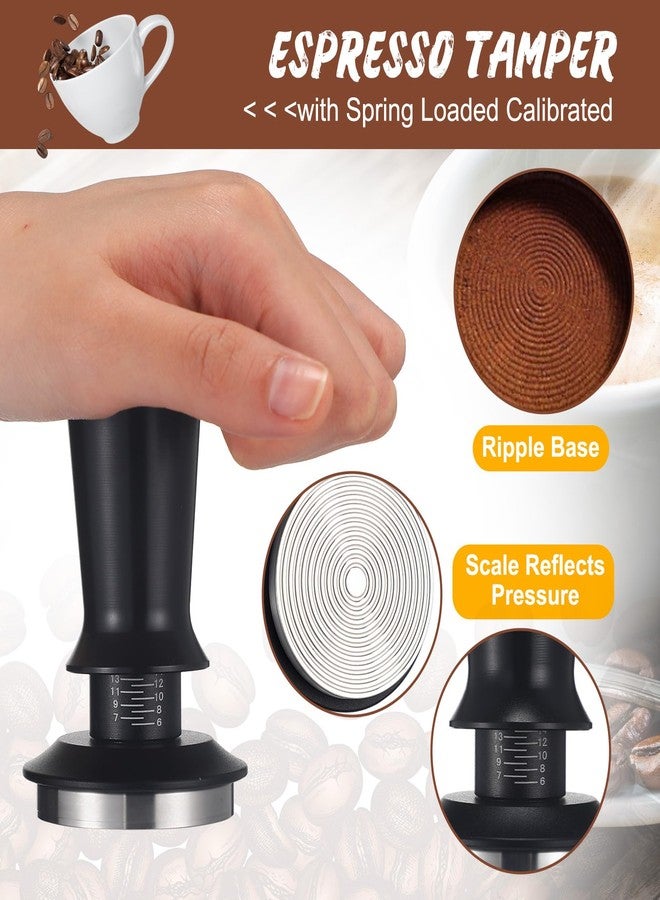 Ferrochef 13 Pcs Espresso Accessories Set 51mm Tamper WDT Espresso Distribution TOOL Kit Frothing Pitcher, Mat, Latte Art Pen, Sandalwood Tamping Station, Barista Towel, Brush and Decorative Stencils - Image 4