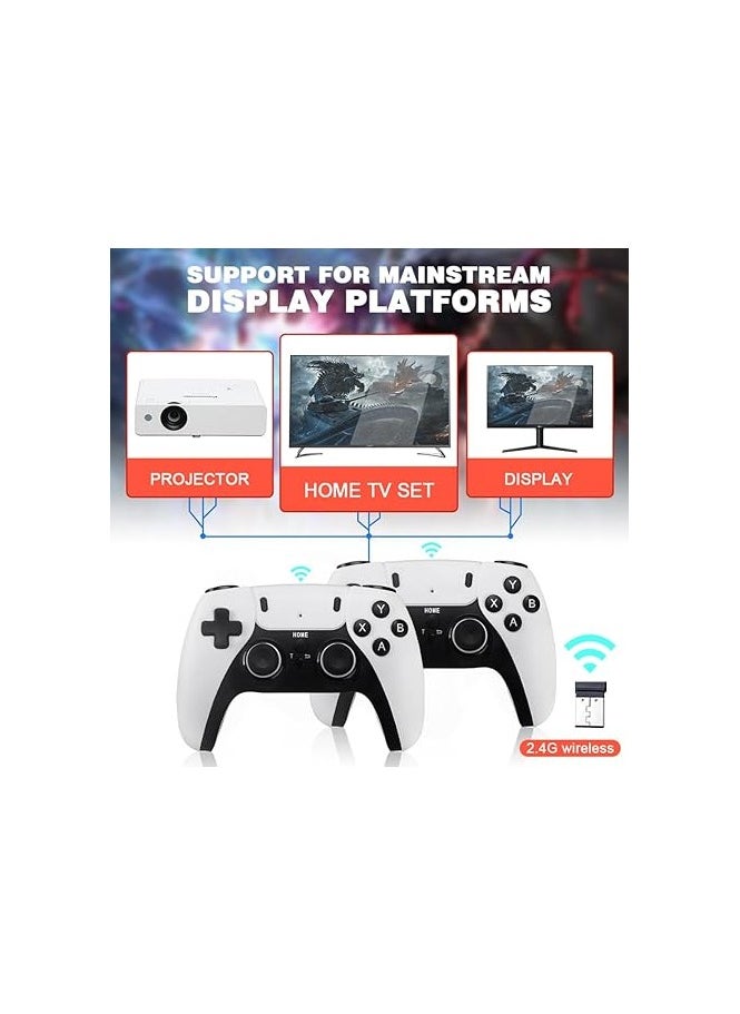 Generic - 58000 Wireless Retro Home Video Game Console 2.4G 4K TV Retro Game Console with Two Wireless Controllers Plug Play Video Game Stick Support Archive Output for - Image 1