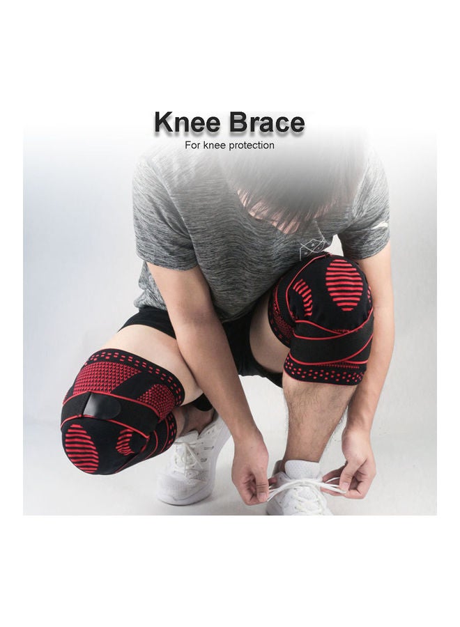إسكدنيا زوج من دعامات الركبة، واقي للركبة، واقي ضاغط، غير قابل للانزلاق للرجال والنساء، صالح لكرة القدم والمشي وللمسافات الطويلة وكرة السلة مقاس كبير 22*4*20سم - Image 2