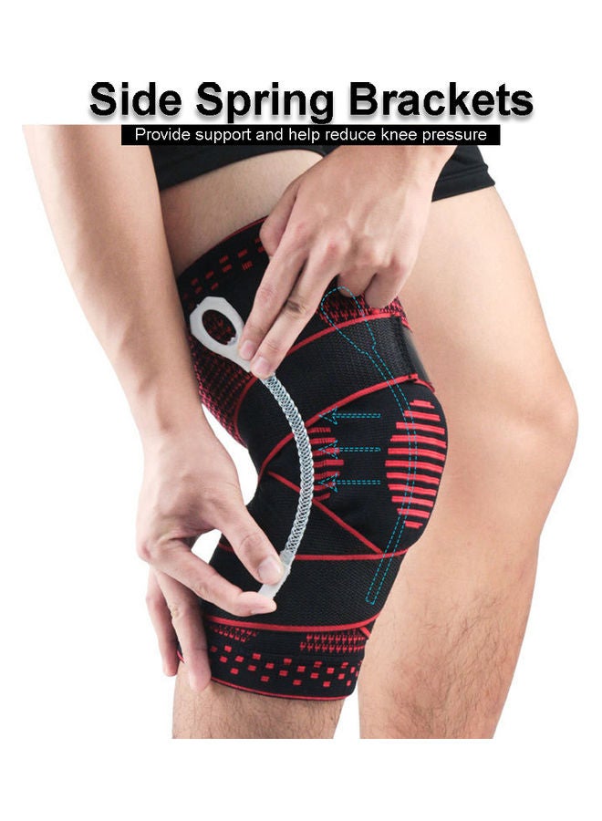 إسكدنيا زوج من دعامات الركبة، واقي للركبة، واقي ضاغط، غير قابل للانزلاق للرجال والنساء، صالح لكرة القدم والمشي وللمسافات الطويلة وكرة السلة مقاس كبير 22*4*20سم - Image 5