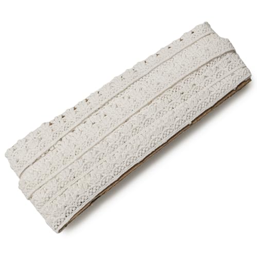 EmbroideryMaterial Kinari White Cotton Trim Laces and Borders Material for Saree Border, Suit, Kurta, Dupatta, Blouse, Gown, Lehenga & Neckline (10 Meters, 1.5 CM Wide) - Image 3