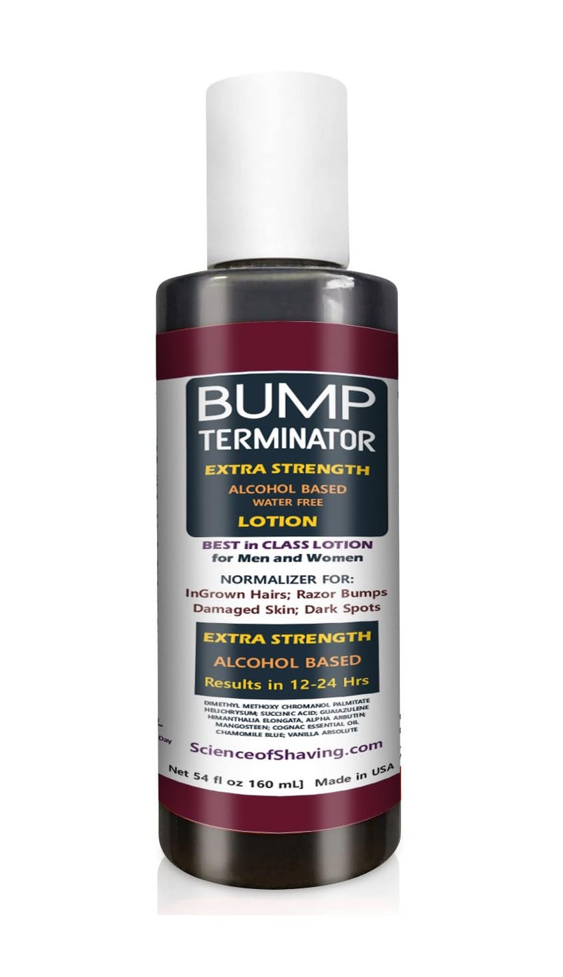 Breej BUMP Terminator EXTRA STRENGTH, Fast Acting, Alcohol BASED, Water Free Anti Razor Bumps, Ingrown Hair, Skin Treatment for Face, Neck, Bikini Area & Legs, Unisex Lotion, 5.4 fl oz - Image 1