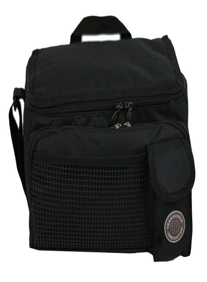 Transworld Durable Deluxe Insulated Lunch Cooler Bag (Many Colors and Size Available) (12"x10"x8 1/2", Black) - Image 1