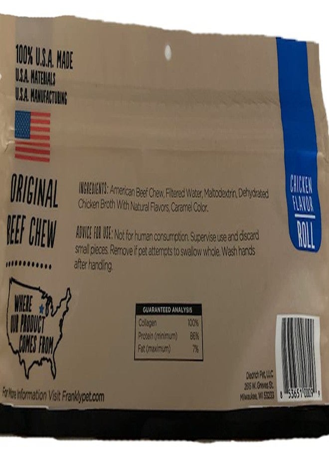 Frankly Chicken Flavor Beef Chew Dog Retriever Rolls Pack of 4 100% U.S.A Made - Image 2