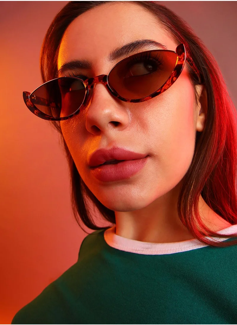 صوص هاوت The Block Full Rim Cateye Sunglasses