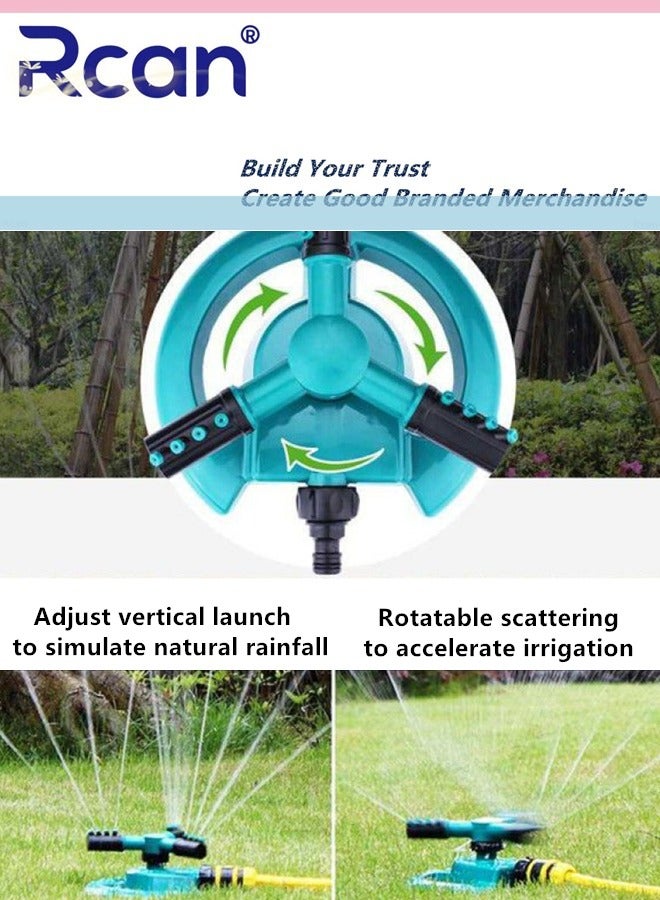 Rcan Garden Sprinkler Adjustable 360 Degree Rotation Lawn Sprinkler Outdoor Garden Patio Courtyard Large Area Coverage Water Sprayer Gardening Watering for Plant Lrrigation and Kids Playing - Image 5