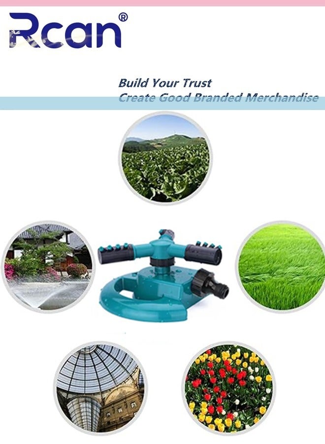 Rcan Garden Sprinkler Adjustable 360 Degree Rotation Lawn Sprinkler Outdoor Garden Patio Courtyard Large Area Coverage Water Sprayer Gardening Watering for Plant Lrrigation and Kids Playing - Image 4