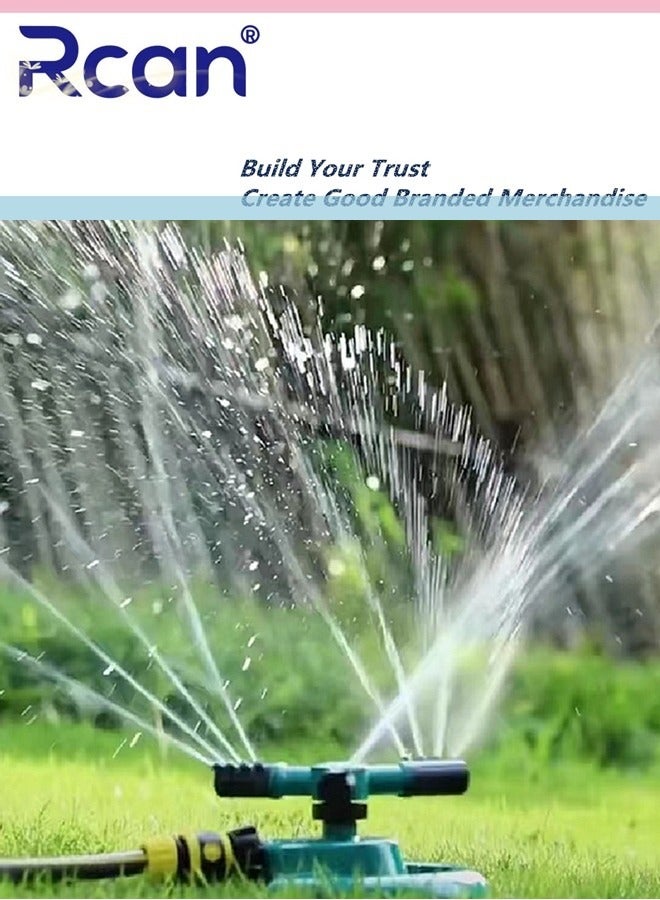 Rcan Garden Sprinkler Adjustable 360 Degree Rotation Lawn Sprinkler Outdoor Garden Patio Courtyard Large Area Coverage Water Sprayer Gardening Watering for Plant Lrrigation and Kids Playing - Image 3