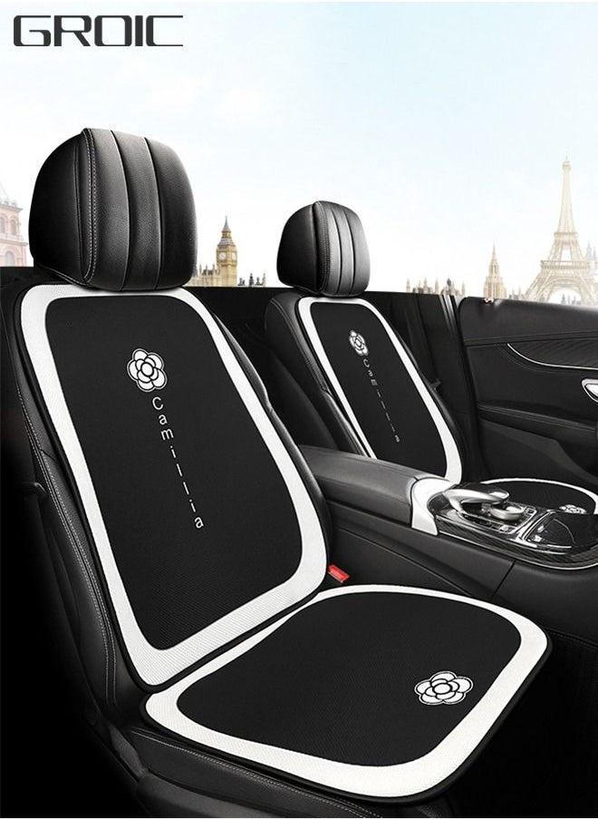 GROIC 1 Pack Universal Front Car Seat Covers, Anti-Slip Luxury Auto Driver Covers Universal Fit Most Cars,SUV,Sedans and Pick-up Trucks, Automotive Summer Cool Protection Vehicle Cushion Cover  - Image 1