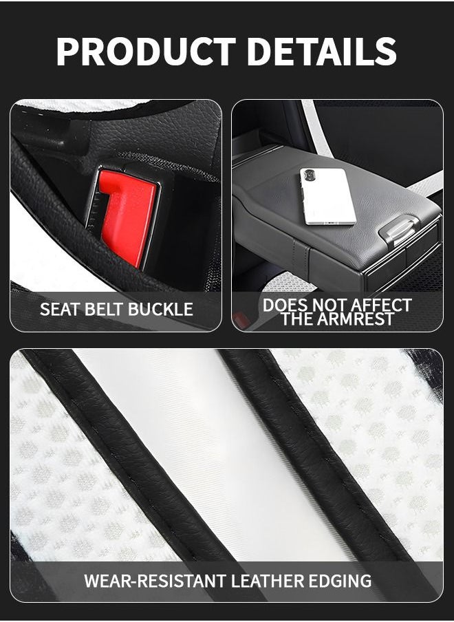 GROIC 1 Pack Universal Front Car Seat Covers, Anti-Slip Luxury Auto Driver Covers Universal Fit Most Cars,SUV,Sedans and Pick-up Trucks, Automotive Summer Cool Protection Vehicle Cushion Cover  - Image 3