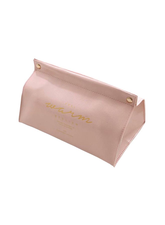Falpro Leather Tissue Storage Box Pink 20x12x11cm - Image 1