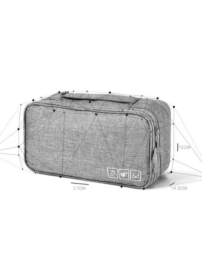 DeloPik Travel Underwear Organizer,Portable Underwear Storage Bag Bra/Socks/Cosmetic Accessories Storage Box Suitable For Men and Women  - Image 2
