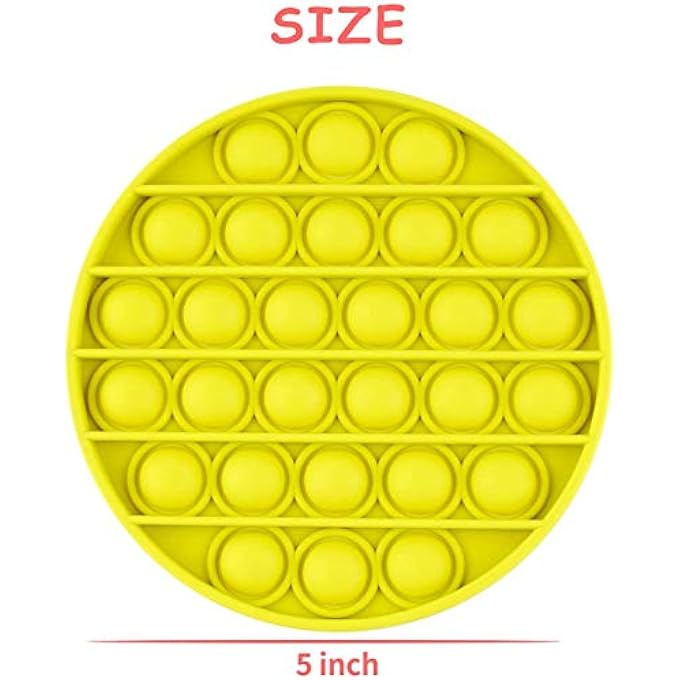 DODO Push pop pop Bubble Sensory Fidget Toy,Autism Special Needs Stress Reliever Silicone Stress Reliever Toy,Squeeze Sensory Toy (round-3pcs) - Image 2