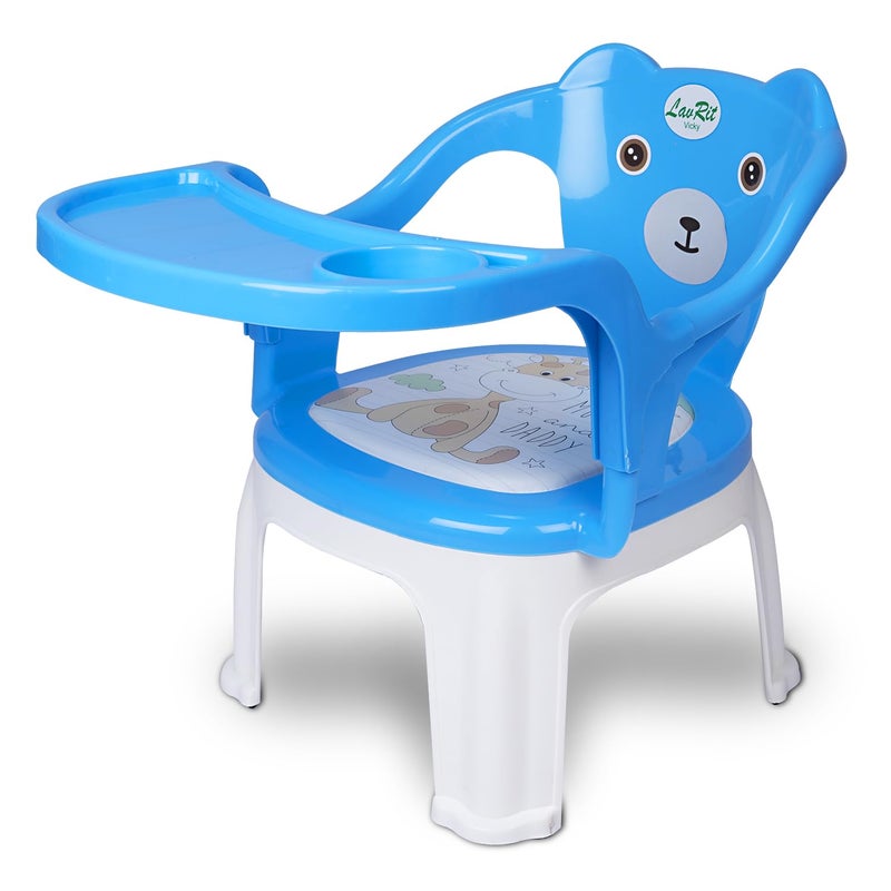 LavRit Plastic Baby Feeding Chair, with Tray Chair/Booster Plastic Chair for Kids/Feeding Chair for Kids,Portable Eating/Safe Chair(1-3 Years)/Upto 20 Kgs - Image 1