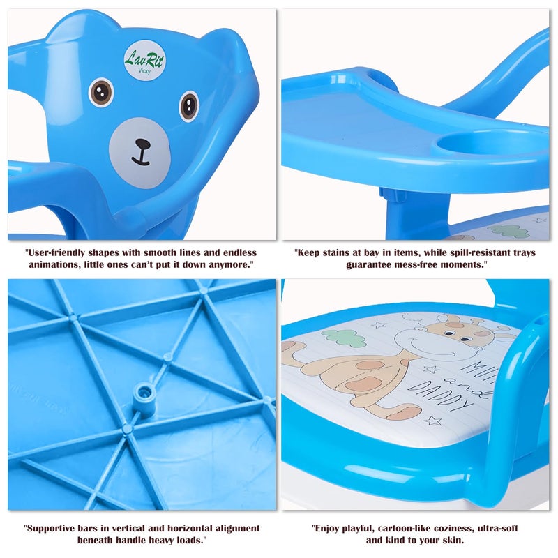 LavRit Plastic Baby Feeding Chair, with Tray Chair/Booster Plastic Chair for Kids/Feeding Chair for Kids,Portable Eating/Safe Chair(1-3 Years)/Upto 20 Kgs - Image 2
