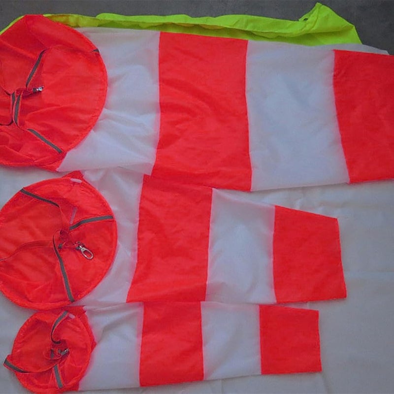 علم الرياح العاكس مع حزام مقاس M 60 80 100 سم حقيبة اتجاه الرياح من قماش الأكسفورد - Image 4