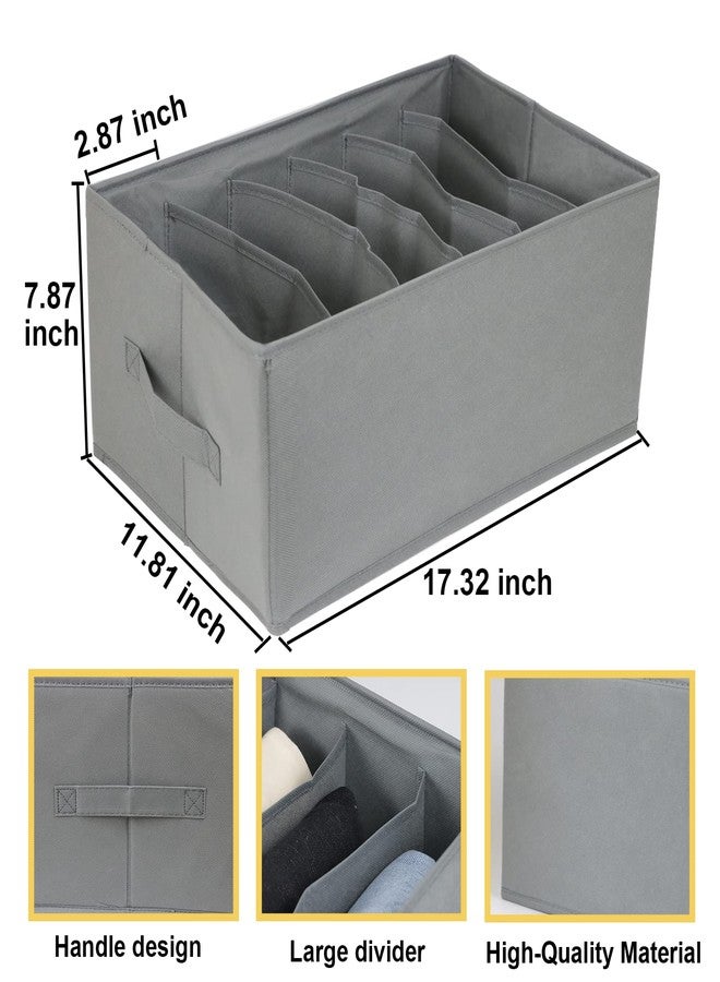 JAYVIRU Wardrobe Clothes Organizer Extra Large 6 Compartments, Divided Clothing Organizer for Closet, Jeans, Folded ClothCloset Organizers and Storage, Drawer Organizers for Clothing (Pack of 1) - Image 3