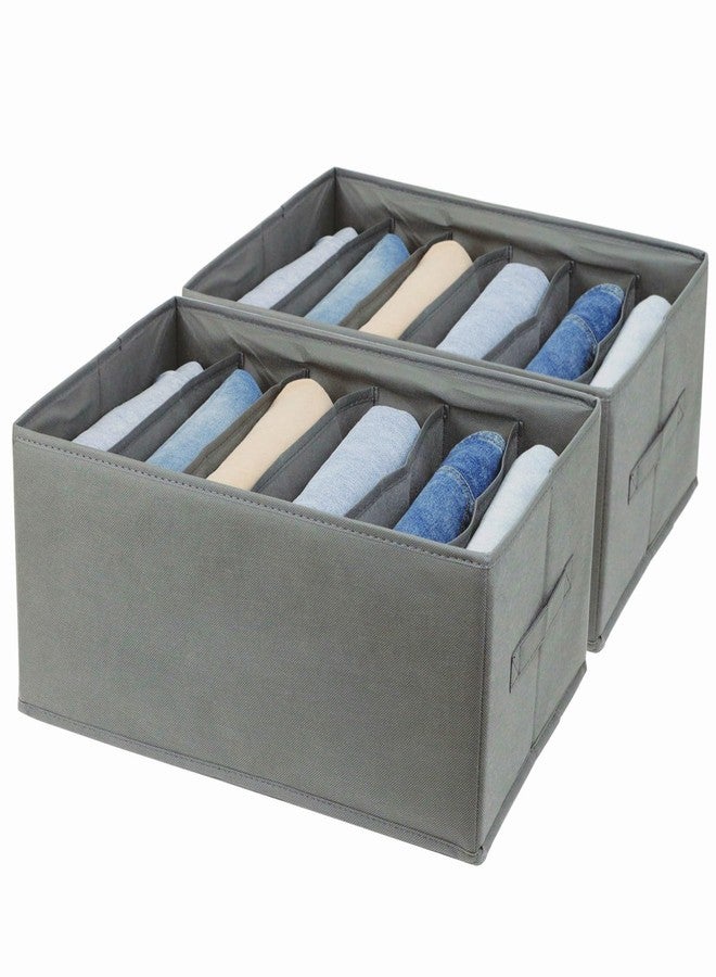 JAYVIRU Wardrobe Clothes Organizer Extra Large 6 Compartments, Divided Clothing Organizer for Closet, Jeans, Folded ClothCloset Organizers and Storage, Drawer Organizers for Clothing (Pack of 1) - Image 1
