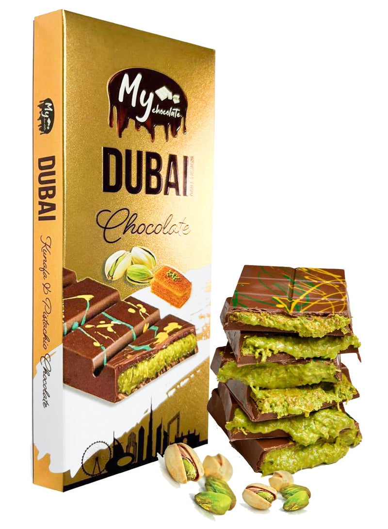 Aghadeer Dubai Chocolate - Kunafa & Pistachio 100g - Image 1