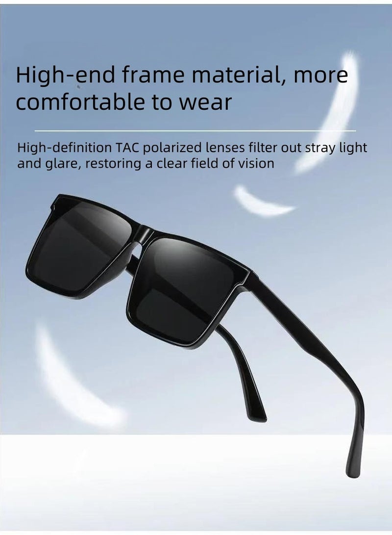Akali TR90 Polarized sunglasses HD Polarized Lens 100% UV400 Protection Stylish Design for Men/Women Black  - Image 1