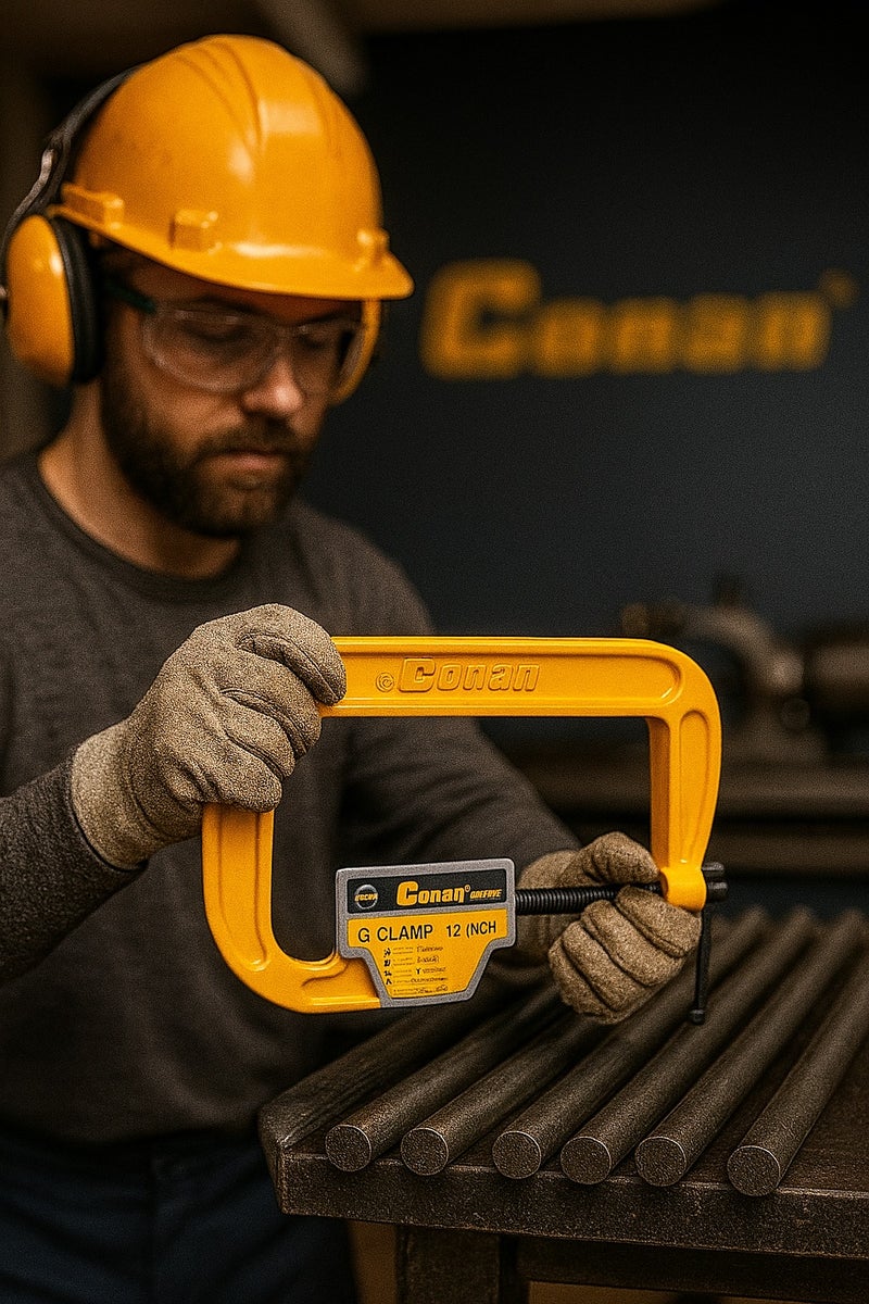 Conan 12-Inch Heavy Duty G Clamp – Professional Cast Iron C-Clamp for Woodworking, Metalworking, and DIY Projects - Image 4