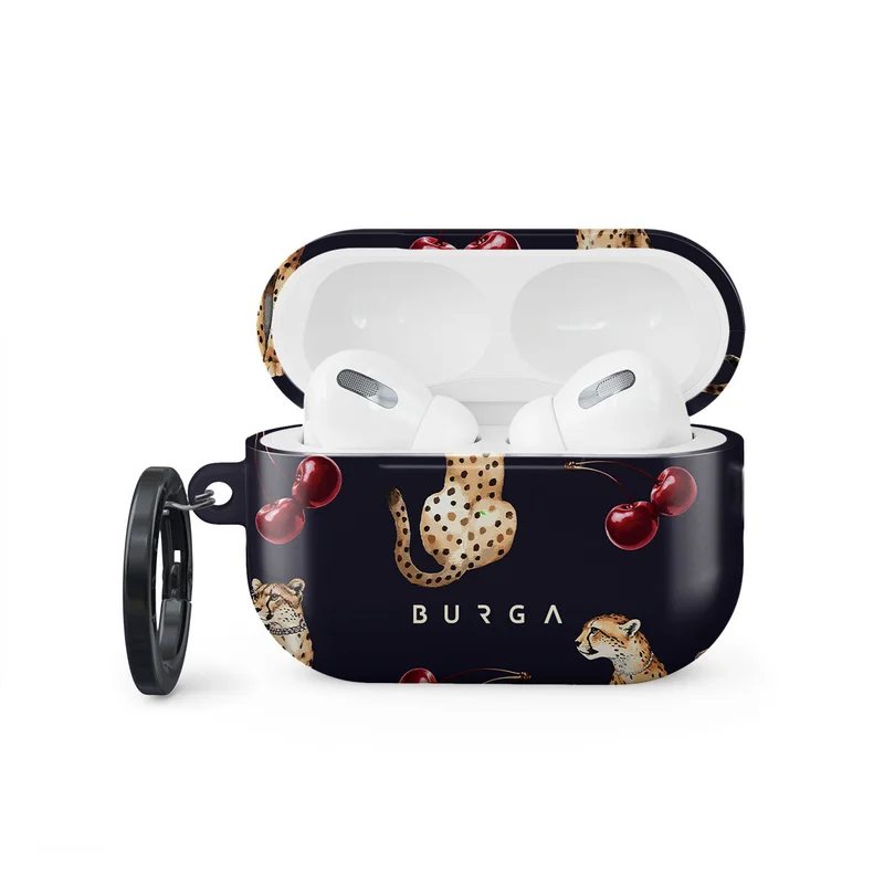 بورجا جراب حماية أنيق من بورجا لآيربودز برو  كوجر مع إضاءة  مرئية مقاوم للخدش والصدمات