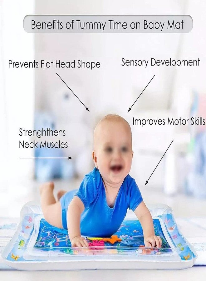 VENJA (LABEL) Baby Kids Water Play Mat | Ractangle Shape Inflatable Tummy Time Indoor Outdoor Water Play Mat for Baby Crawling Cushion Baby Slapped Pad for Inflatable Toddler (Multiprint/Design) - Image 4