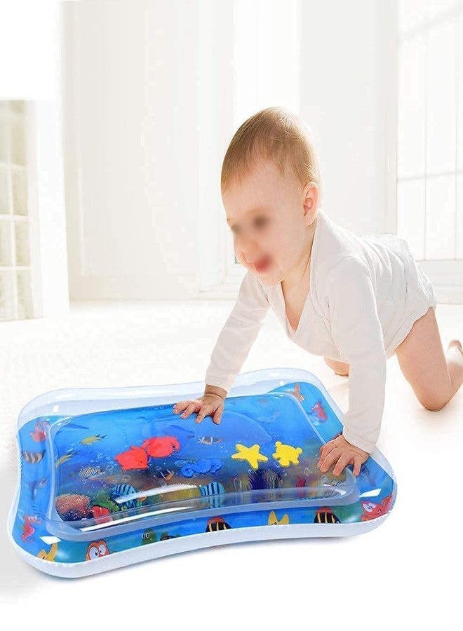 VENJA (LABEL) Baby Kids Water Play Mat | Ractangle Shape Inflatable Tummy Time Indoor Outdoor Water Play Mat for Baby Crawling Cushion Baby Slapped Pad for Inflatable Toddler (Multiprint/Design) - Image 5