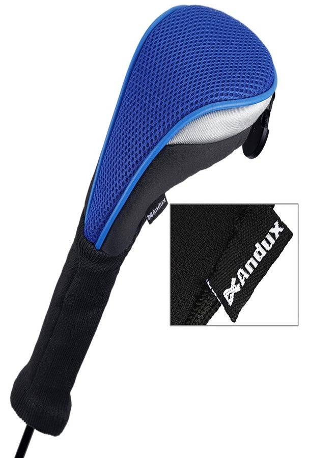 Andux 4pcs/Pack Long Neck Golf Hybrid Club Head Covers CTMT-02 Blue - Image 5