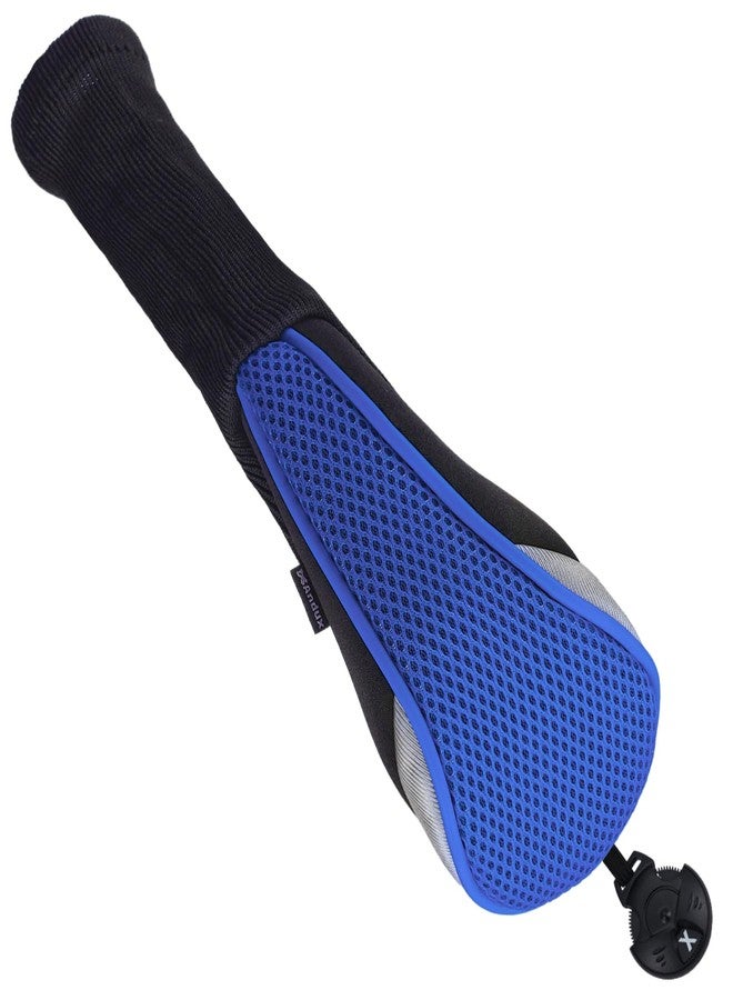 Andux 4pcs/Pack Long Neck Golf Hybrid Club Head Covers CTMT-02 Blue - Image 4