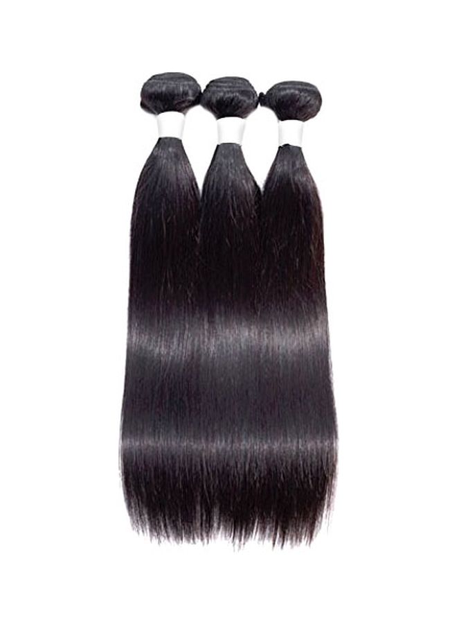 NIBEMINENT 3-Piece Human Hair Extension Black - Image 1