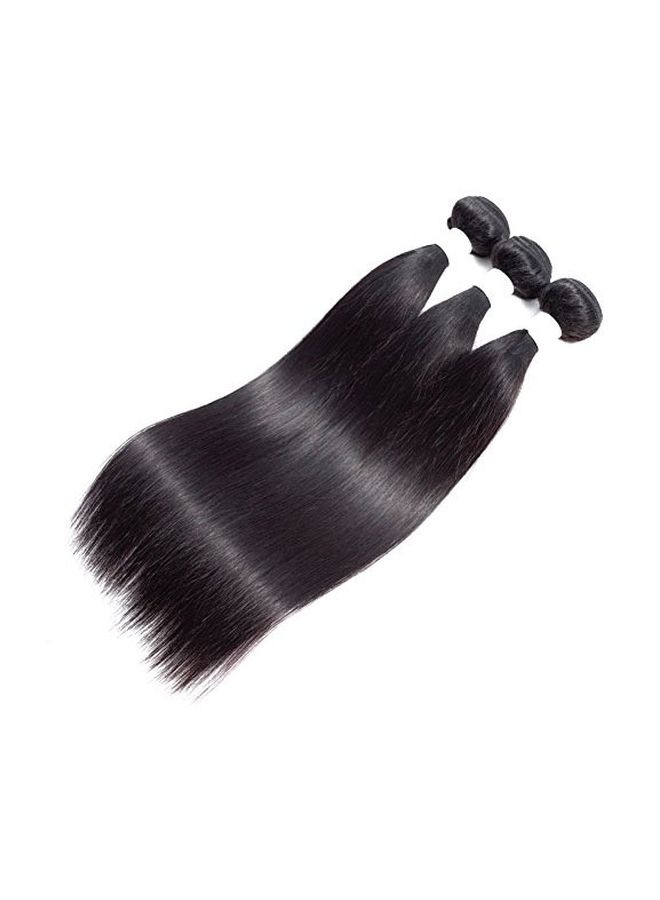 NIBEMINENT 3-Piece Human Hair Extension Black - Image 2