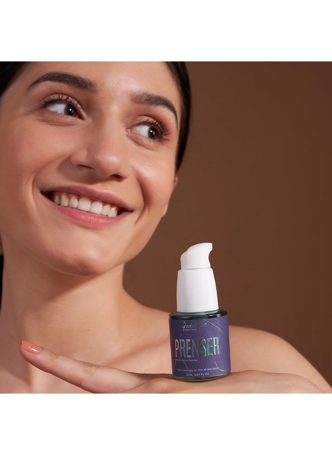 Indulgeo ESSENTIALS Prenser Pre Cleansing Oil For Makeup Removal | Deep Cleanser For Face, Reduce Blackheads & Open Pores, Nourishing Formula, Organic (20Ml)  - Image 5