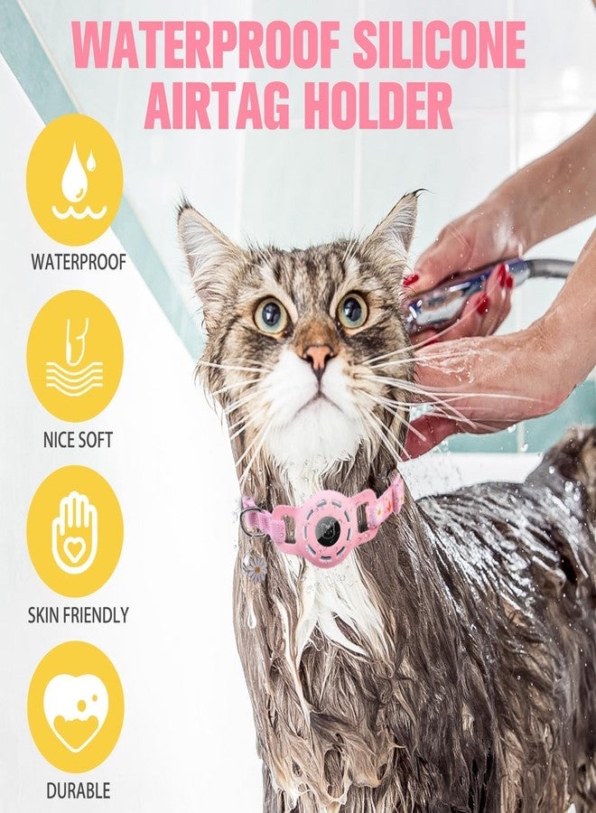 بينج بت طوق BINGPET AirTag للقطط مع أجراس، طوق مطاطي آمن مُطوّر للقطط مع حامل طوق AirTag، أطواق مضادة للضياع للقطط الإناث والذكور، أطواق مضادة للاختناق للقطط والجراء - Image 5