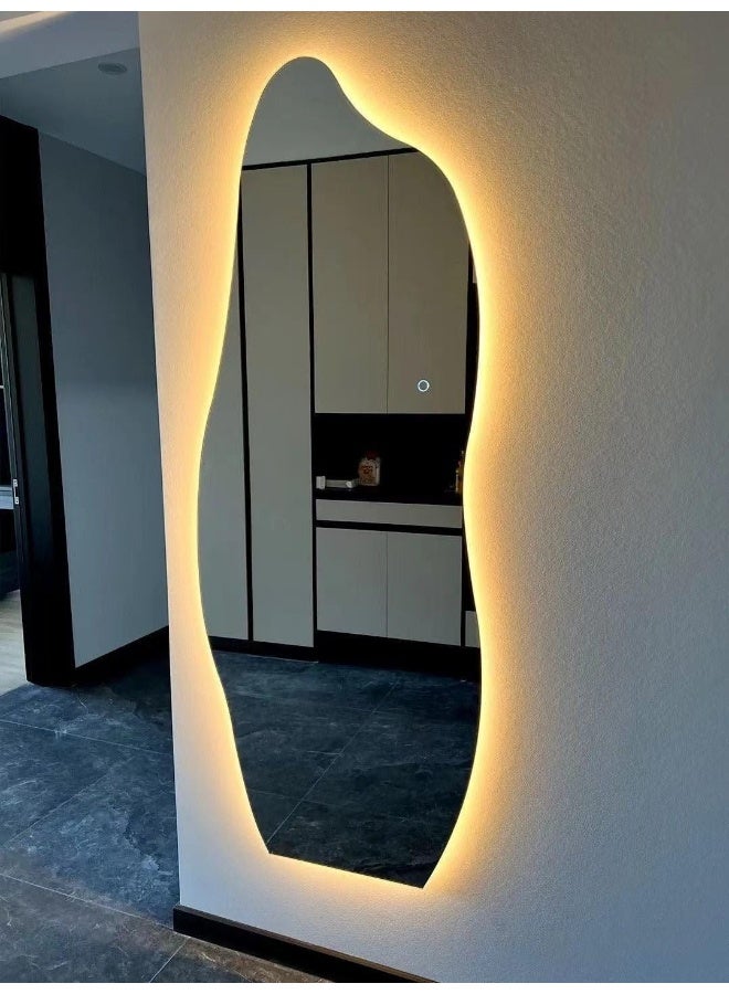 Decorhills Full Length Mirror 75 * 170cm Standing Hanging or Leaning Against Wall Large Bedroom Mirror Floor Mirror Dressing Mirror Wall-Mounted Mirror with LED Light - Image 5