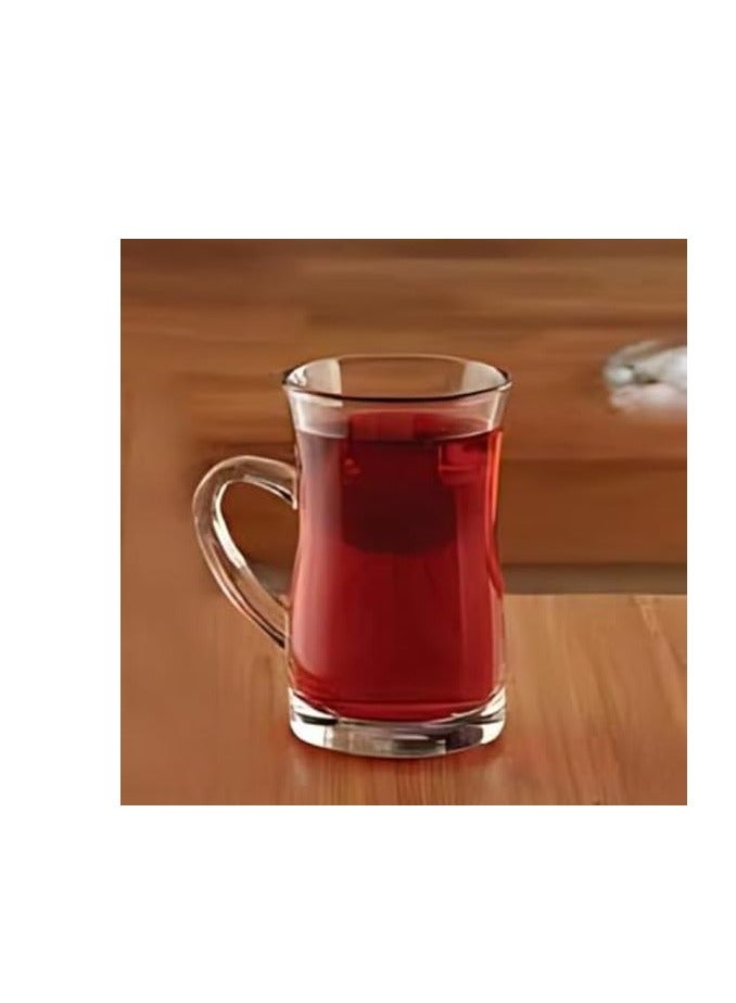 Pasabahce Mila Tea Mug Set of 6 Cups-Clear, (150ml) clear - Image 3